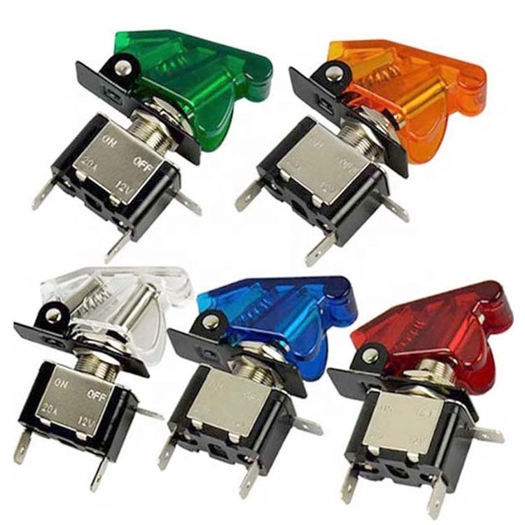 ASW-07D 12V 20A Car Aircraft led toggle switch with safety Cover