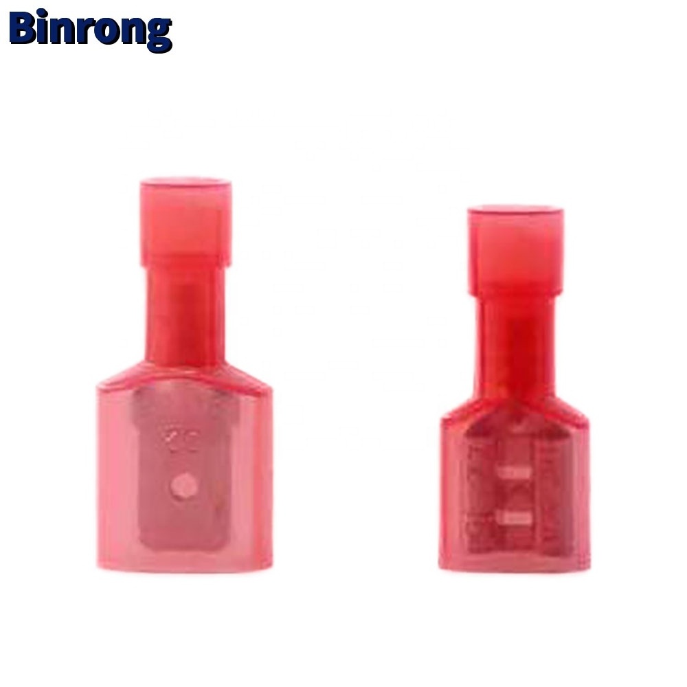 0.8x6.35mm Red Insulated Male Female Spade Terminal Electrical Crimp Wire Connector