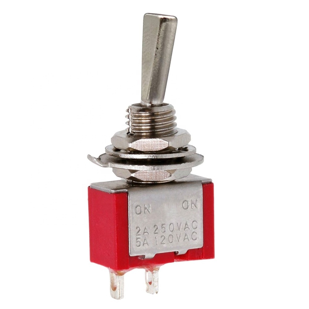 MTS-101 Red Flat handle rocker toggle switch ON/OFF