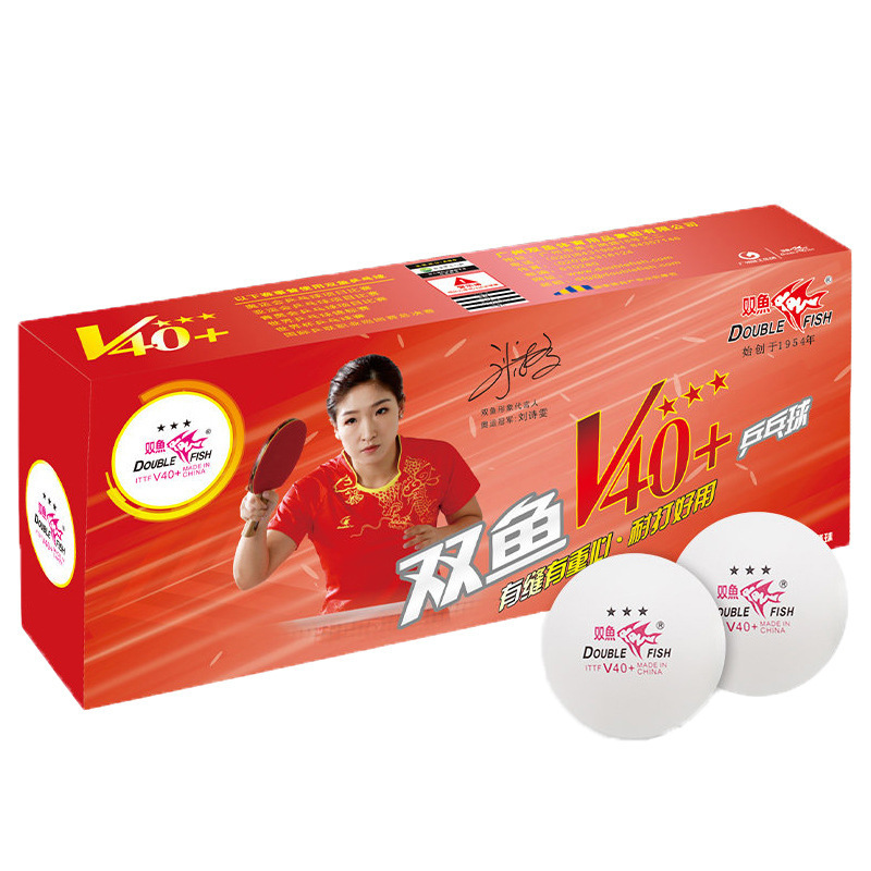 Table tennis ball Seamed 3 star DOUBLE FISH ITTF Approved ABS White V40+ WTT SLAM Official Ping Pong Ball