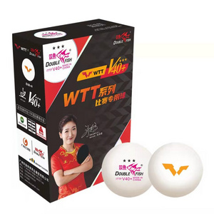 Table tennis ball Seamed 3 star DOUBLE FISH ITTF Approved ABS White V40+ WTT SLAM Official Ping Pong Ball