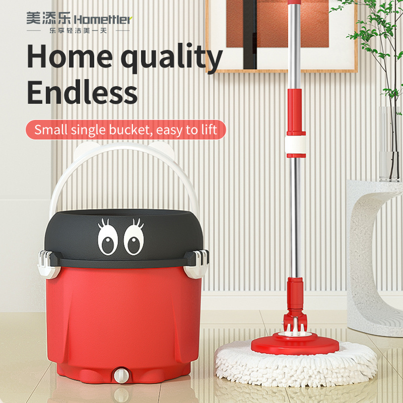 2023 trending household items spin 360 metal mop handle and bucket cleaner with mop function