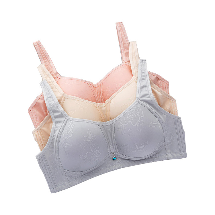 Customized Plus Size Underwear thin cup Women Elderly Large Breast Bra