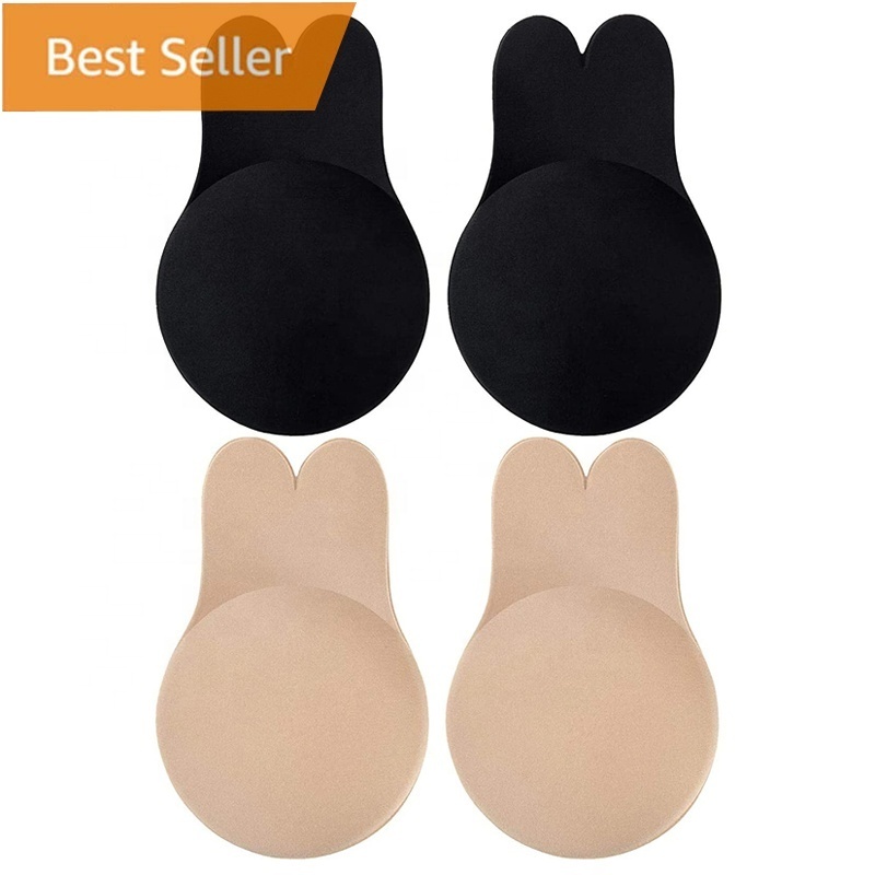 Women Rabbit Ears push up Adhesive Invisible Bra Strapless Backless Bras Breast Lift Tape Silicone Ladies Lifting Nipple Pasties