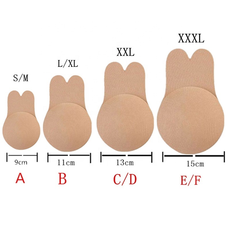 Women Rabbit Ears push up Adhesive Invisible Bra Strapless Backless Bras Breast Lift Tape Silicone Ladies Lifting Nipple Pasties