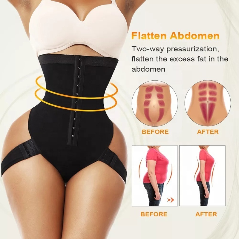 Women sexy Shapewear Thongs Shoulder strap Hi-Waist Tummy Control Cuff Tummy Trainer Butt Lifter Body Shaper Control Panties