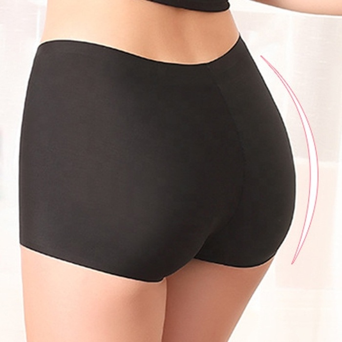 hot selling cheap women's One-piece Ladies low rise ice silk Wireless Boxer Briefs Underwear Seamless Boy Shorts panties