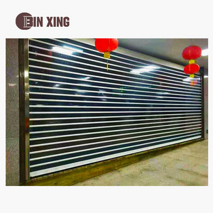 Commercial Aluminum Clear Polycarbonate Roller Shutter Door Moisture Proof Crystal Roll Up Shutter Door