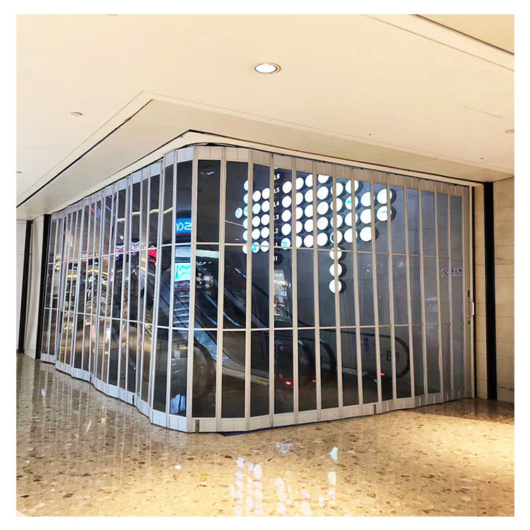 Sliding Polycarbonate Crystal Folding Door/Crystal folding shutter door Crystal Folding Doors