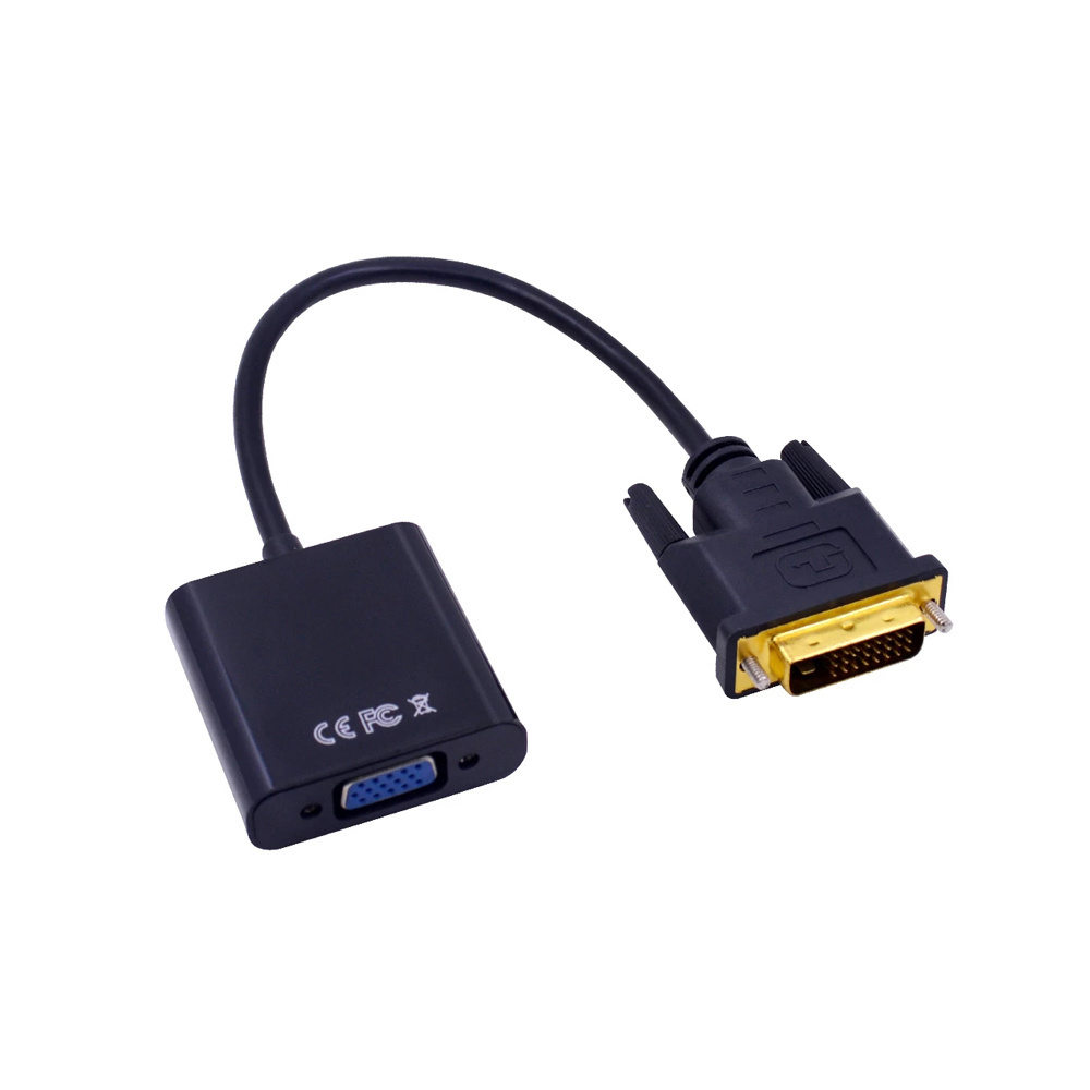 1080P DVI-D to VGA Adapter 25 Pin DVI Male to 15 Pin VGA Female Cable Video Converter for PS3 PC Computer HDTV Monitor