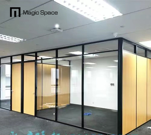 Office Room Dividers  12mm Thickness Tempered Office Glass Wall Room Temporary Partition Wall