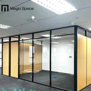 Office Room Dividers  12mm Thickness Tempered Office Glass Wall Room Temporary Partition Wall