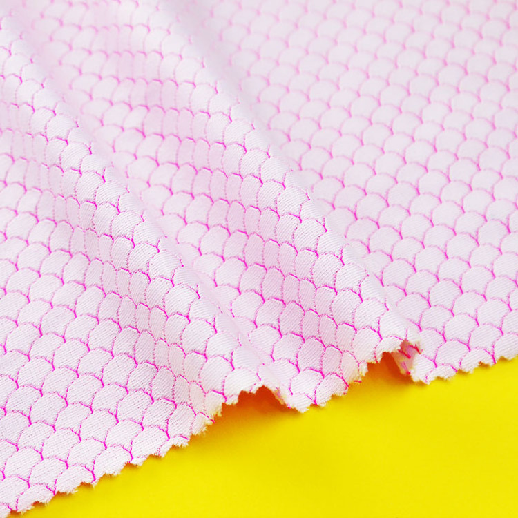 High quality lycra nylon 4 way stretch fish scale lingerie fabric