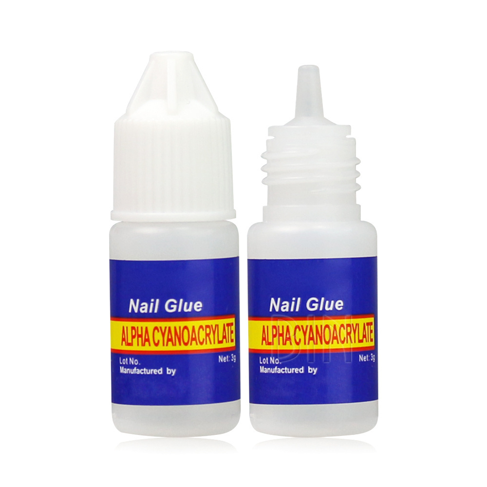 BIN Nail Art Tip Press on nails glue wholesale quick dry False Art Decoration Tips acrylic 3g nails with glue