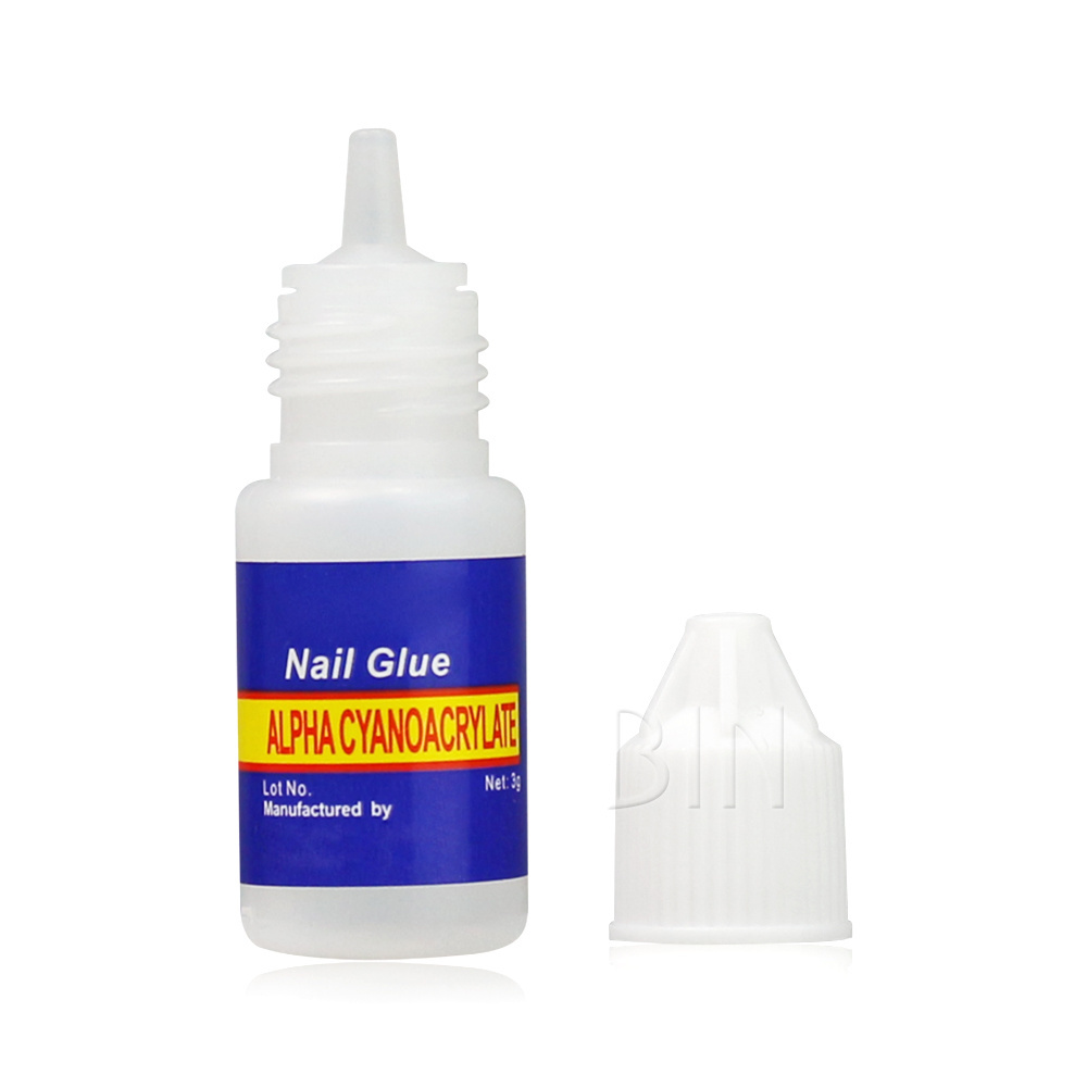 BIN Nail Art Tip Press on nails glue wholesale quick dry False Art Decoration Tips acrylic 3g nails with glue