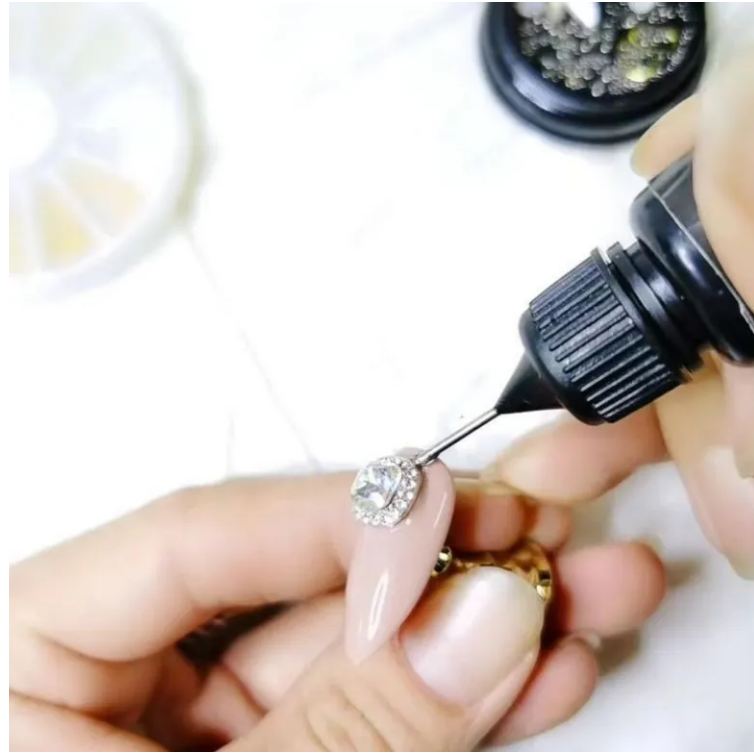 BIN 10ml waterproof Rhinestone Glue Edge Sealing Filling Gel For Nails Gems And Charms Adhesive Sealing No Wipe Gel Glue