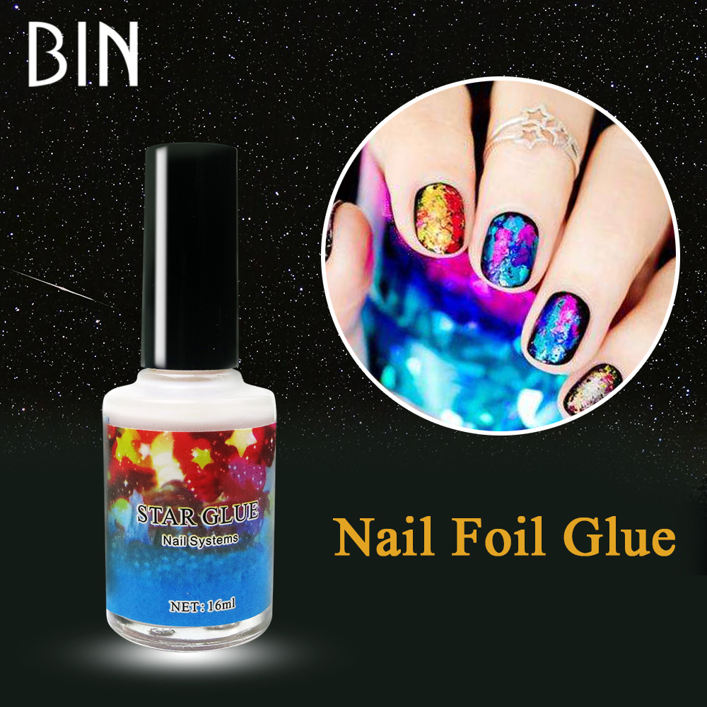 BIN DIY Adhesive Tools Star nail foil glue