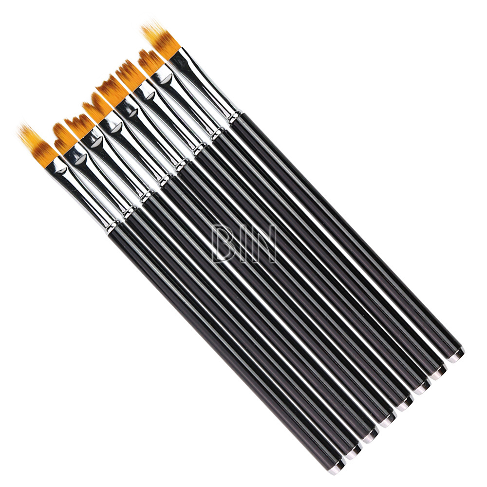 BIN high quality 8pcs/set Handle Nail Art Brush Set UV Gel Brush Lines Liner Drawing Nail Brushes Pen Manicure Nail Art Tools