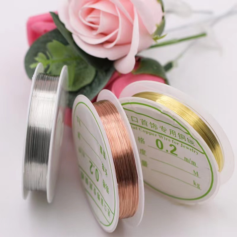 BIN Nail Wire Craft 0.6mm X 3m Tarnish Resistant Jewelry Beading Wire Copper Beading Wire for Making