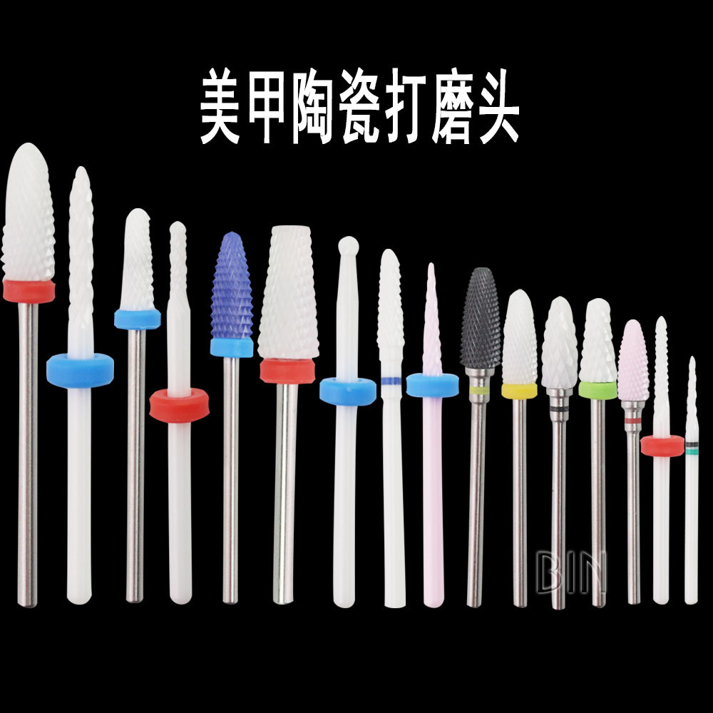 BIN Drill Bits diamond conical ceramic bits nail drills burr grinder