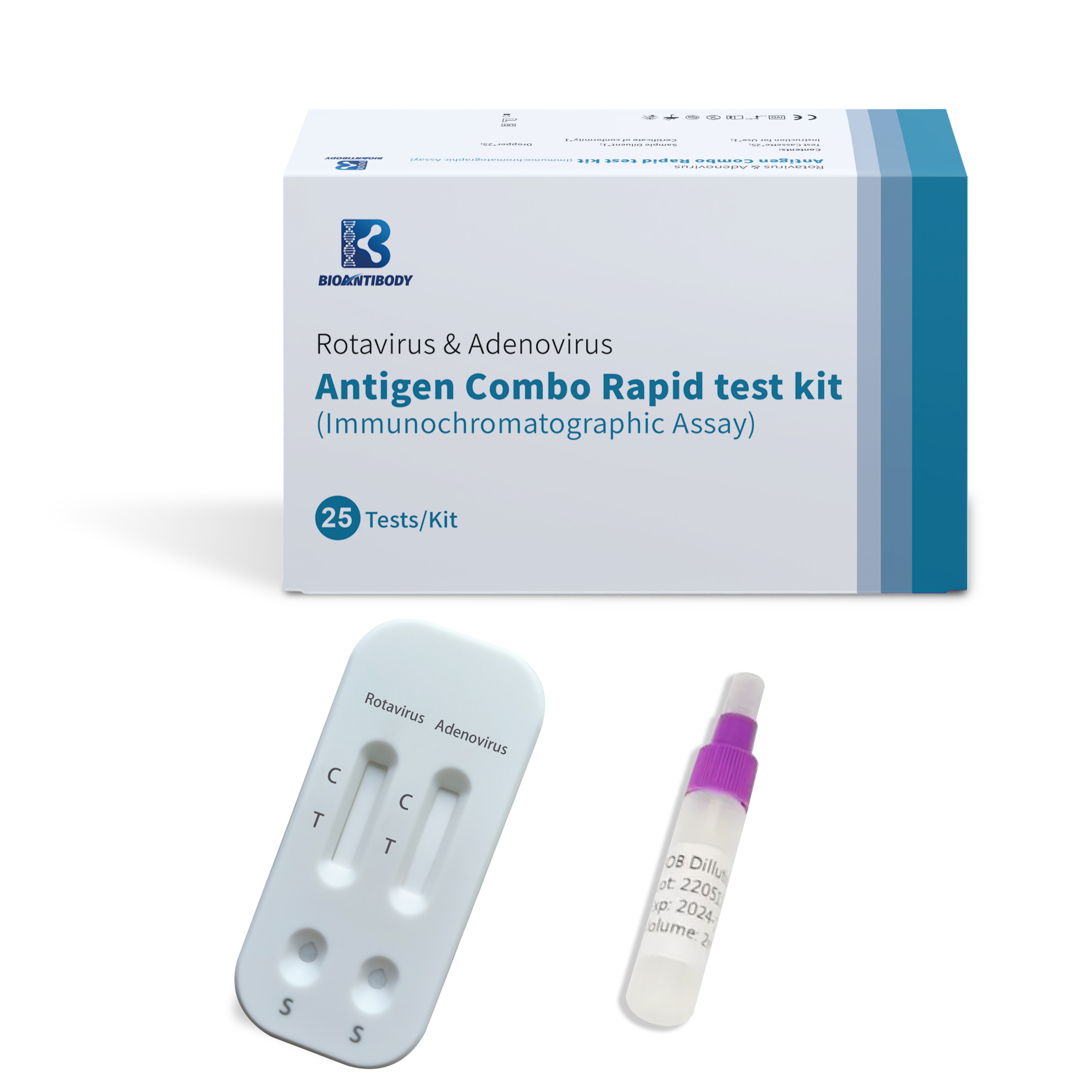 Human rotavirus adenovirus antigen feces rapid test