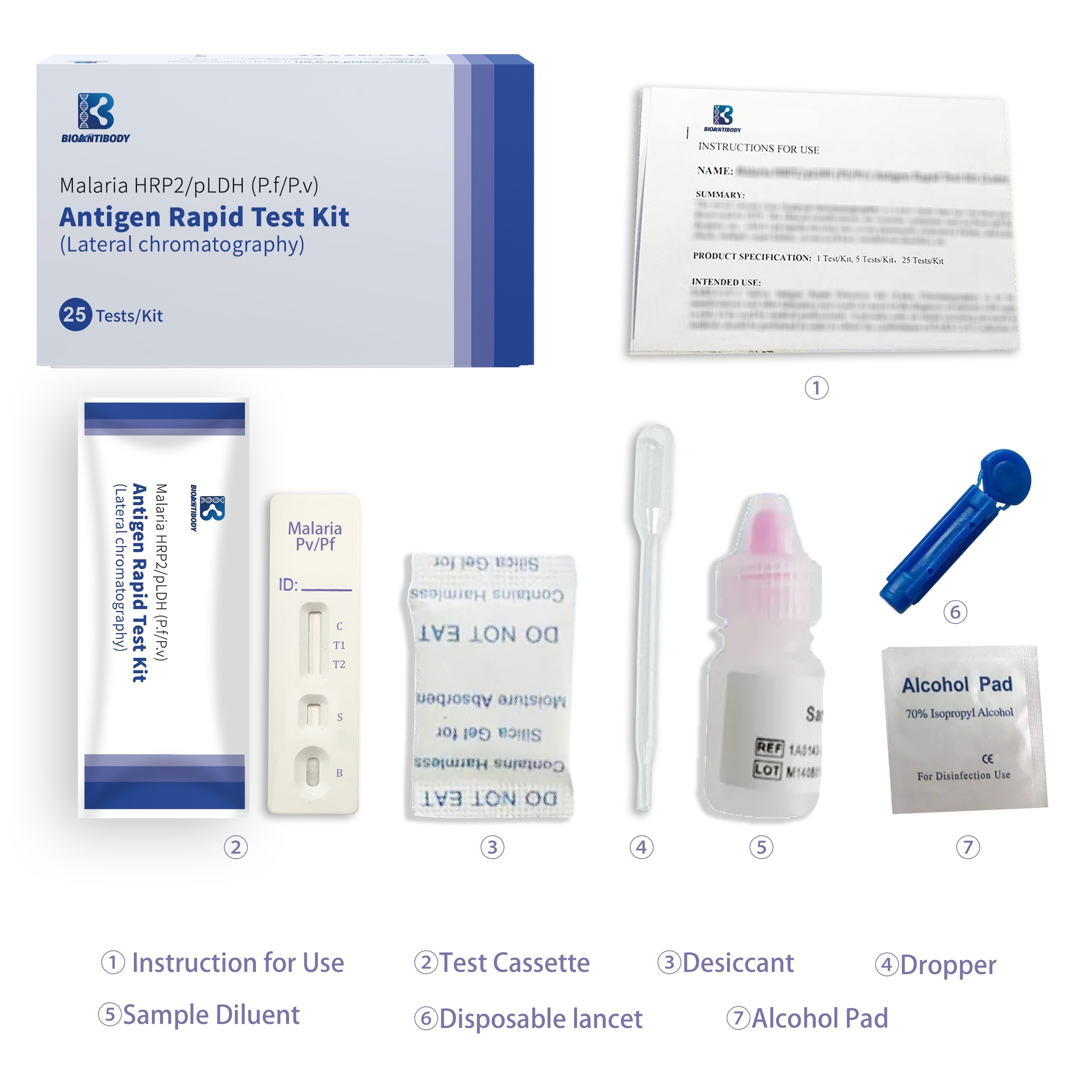 Hot Sale Malaria Rapid Diagnostic Test Kits / Malaria Test with ce