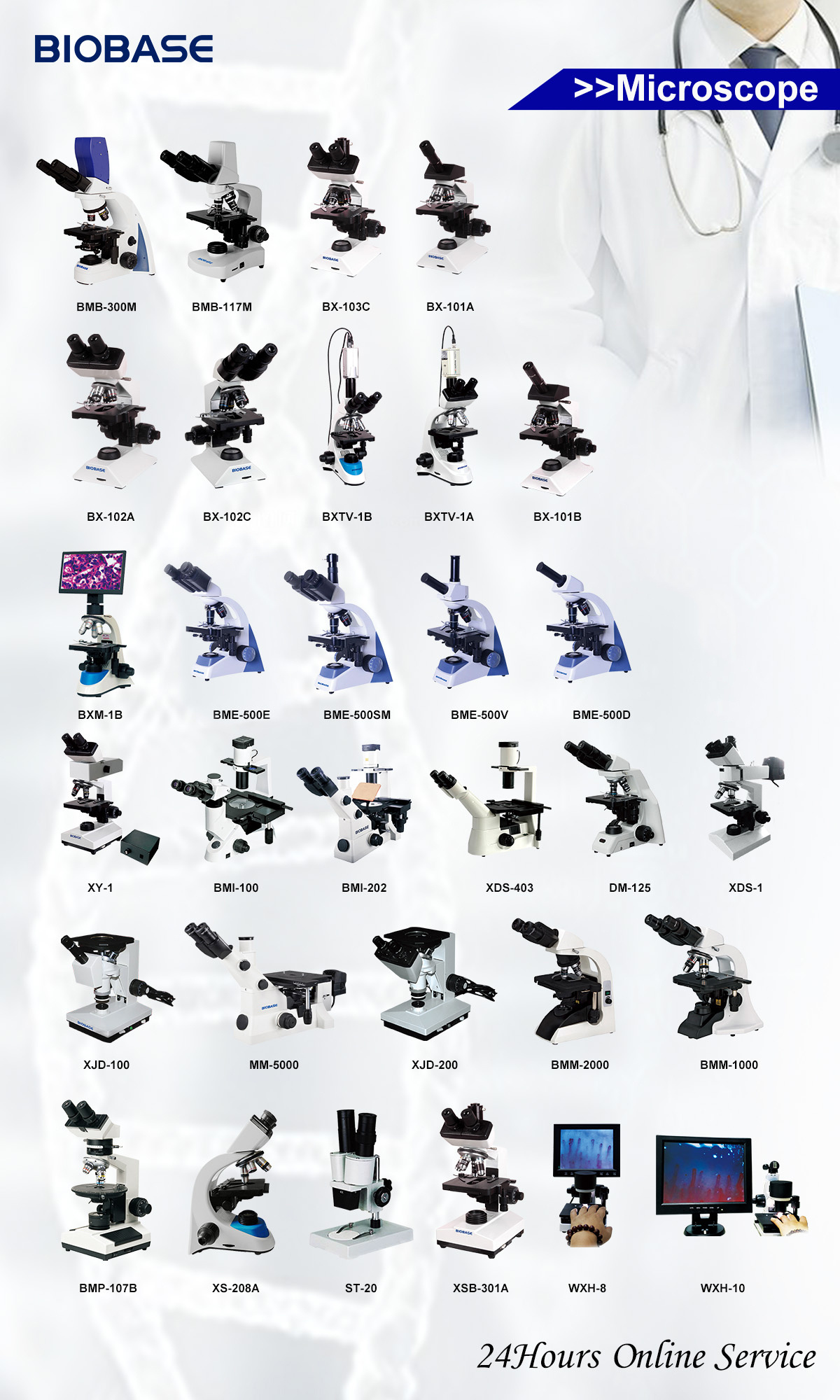 BIOBASE Microscope Fluorescence Biological Laboratory Medical Machine Price Microscope for laboratory research