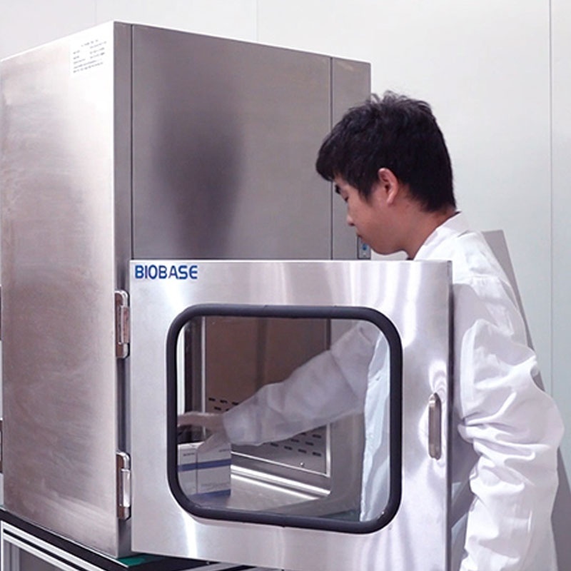 BIOBASE China Clean Room Pass Box Cleanroom Pass Through/Box Chamber Built-in Door Stainless Steel 304 Dynamic Pass Box For lab