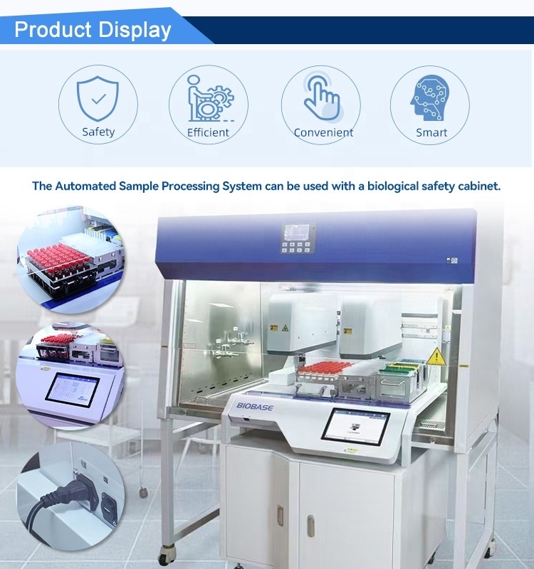 Biobase China Automated Sample Processing System Hot Selling Automated Liquid Handling Solutions in stock for Lab and Hospital