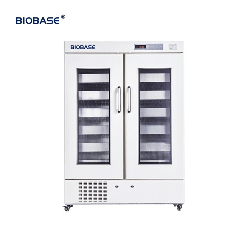 BIOBASE freezer morgue glass door deep fridge freezer double door refrigerator