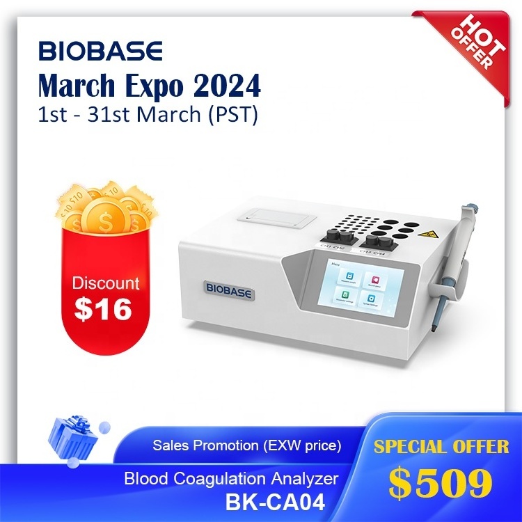 BIOBASE China Blood Coagulation Analyzer BK-CA04 equipment coagulometer coagulation analyzer for lab