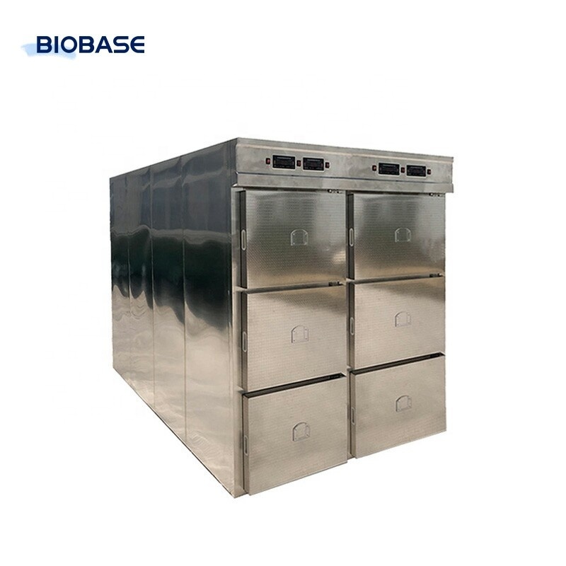 BIOBASE Hospital Stainless Steel Mortuary Freezer 6 Bodies Corpses Morgue Refrigerator Cabinet