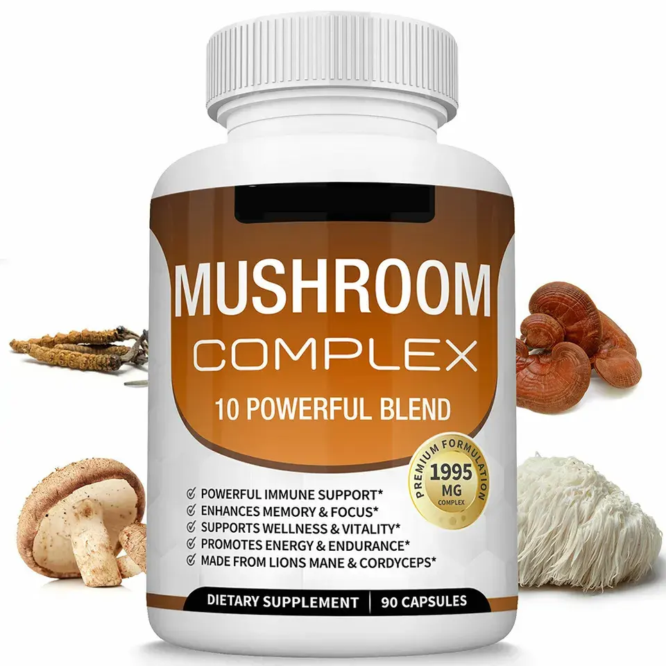 Biocaro OEM Factory mushroom capsules male Supplements Reishi Lion's Mane mushroom extract ganoderma lucidum Tongkat Ali Capsule