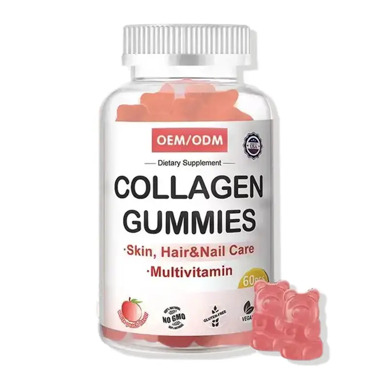 OEM Private Label Custom Formula Halal Collagen Supplement Anti-aging and Skin Whitening Collagen Gummies