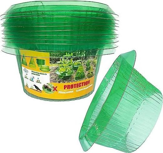 Garden Cloches Plastic Slug & Snail Plant Protection Collars Snail Defense Without Chemistry Snail Collar Protects Plants