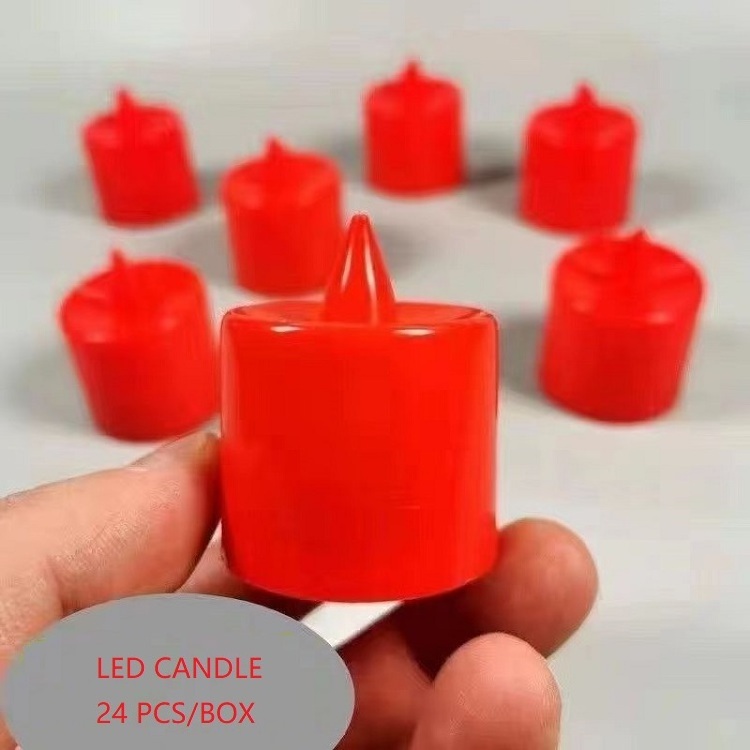 Mini Plastic Artificial Wick Warm 9 colors Yellow Light LED Tealight Candle With Durable Battery ddp us usd50.5/carton 960 pcs