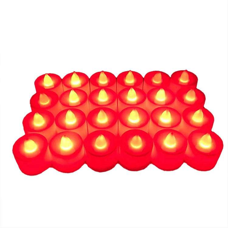 24pcs/set Christmas battery operated moving flame candle flameless led votive tealight candles