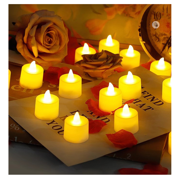 Mini Plastic Artificial Wick Warm 9 colors Yellow Light LED Tealight Candle With Durable Battery ddp us usd50.5/carton 960 pcs