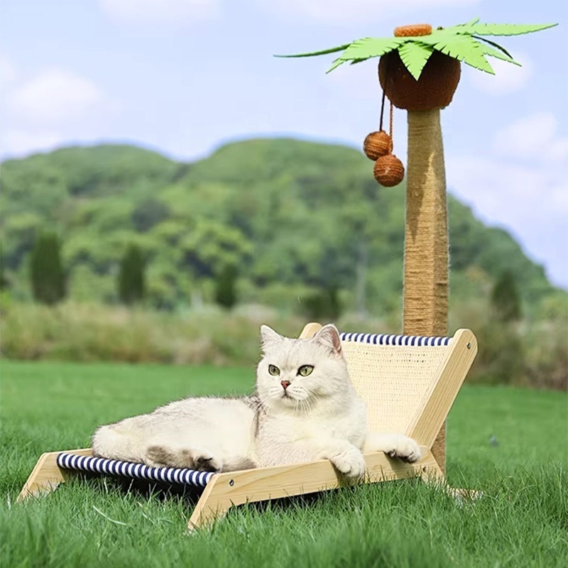 New Arrival Cat Scratching Tree Toys Coconut Cat Toys with Sleeping Bed Rotate Scratching Toy Outdoor Cat Supplies