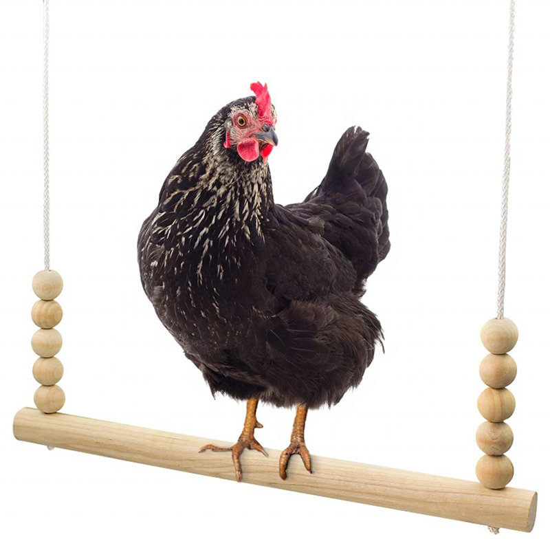 Backyard for Coop Natural Safe Large Wood Perch Ladder Wood Chicken Swing Toy