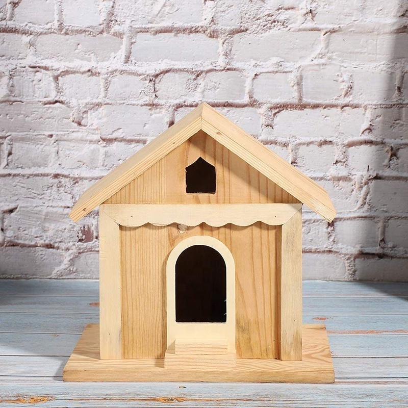 Outdoor Garden Decoration Wooden Bird House Handmade Wooden Bird Cage