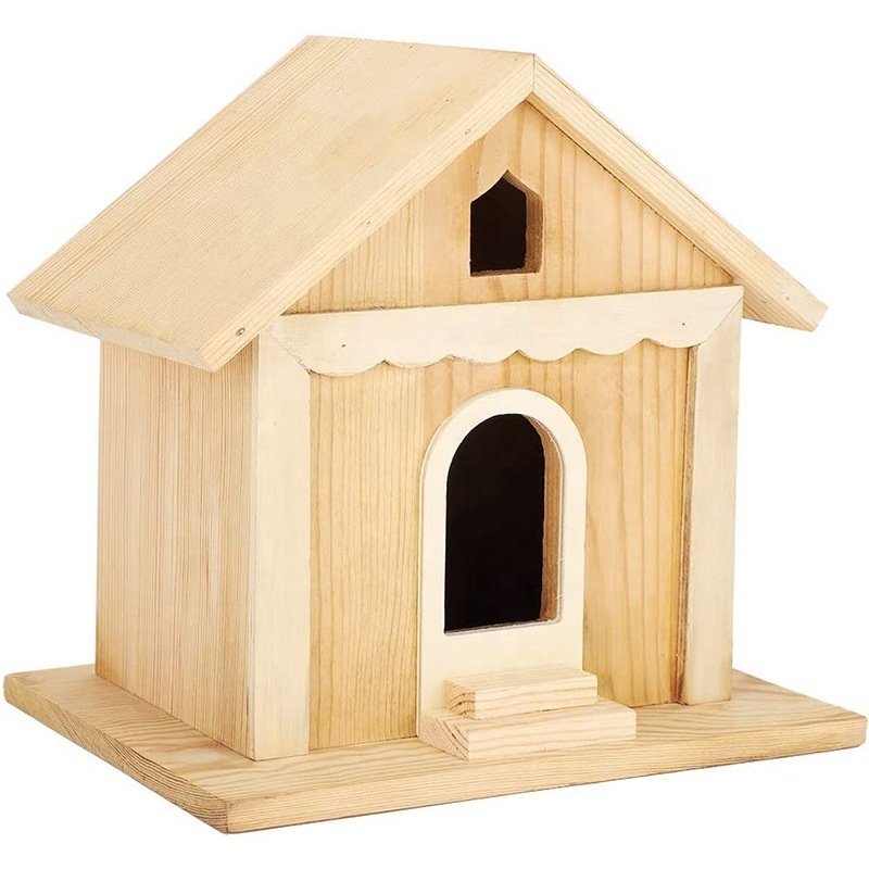 Outdoor Garden Decoration Wooden Bird House Handmade Wooden Bird Cage