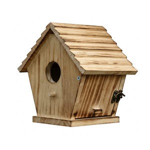 Wild Bird Wooden Bluebird House Finch Cardinals Hanger Birdhouse Outdoor Nesting Box