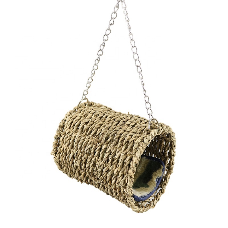 Hamster Holland Pig Guinea Pig Honey Kangaroo Dragon Cat Squirrel Parrot Grass Woven Hanging Nest Hanging Tube Toy