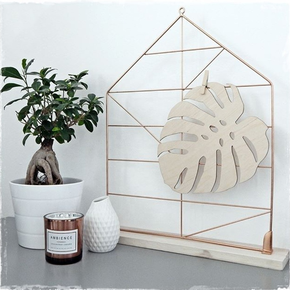 Custom Design Laser Cut Plywood Tortoiseshell Leaves Plant Theme Decoration Abstract Wooden Leaves Wall Art For Room Decor