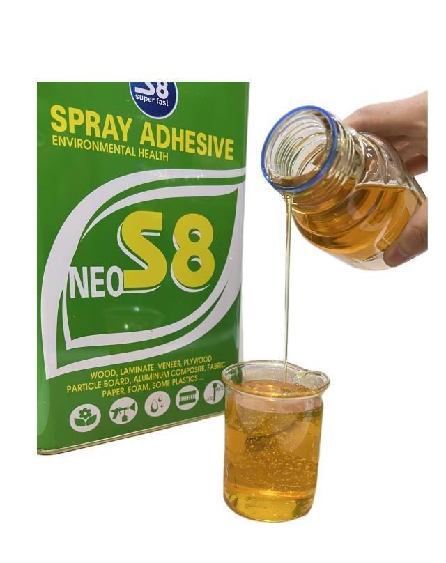 Multi-Purpose Super SBS  contact adhesive for laminate glue NEO S8 SRPAY GLUE LAMINATE GLUE KEO PHUN S8 KEO PHUN A9 ASIA LEM HPL