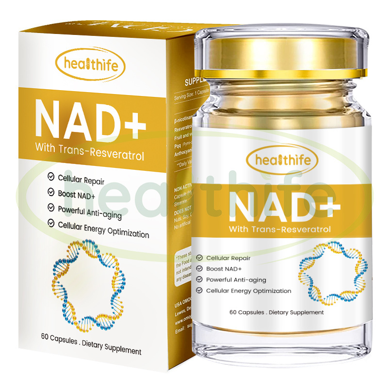 Healthife OEM Supplements Trans Resveratrol NAD+ Powder 500mg/60capsules NAD Capsules