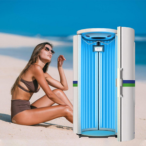 Commercial Vertical Full Body Sunshine Solarium Device F10 Indoor Tanning Machine Standup Sunbed Beauty Tanning Bed For Sale