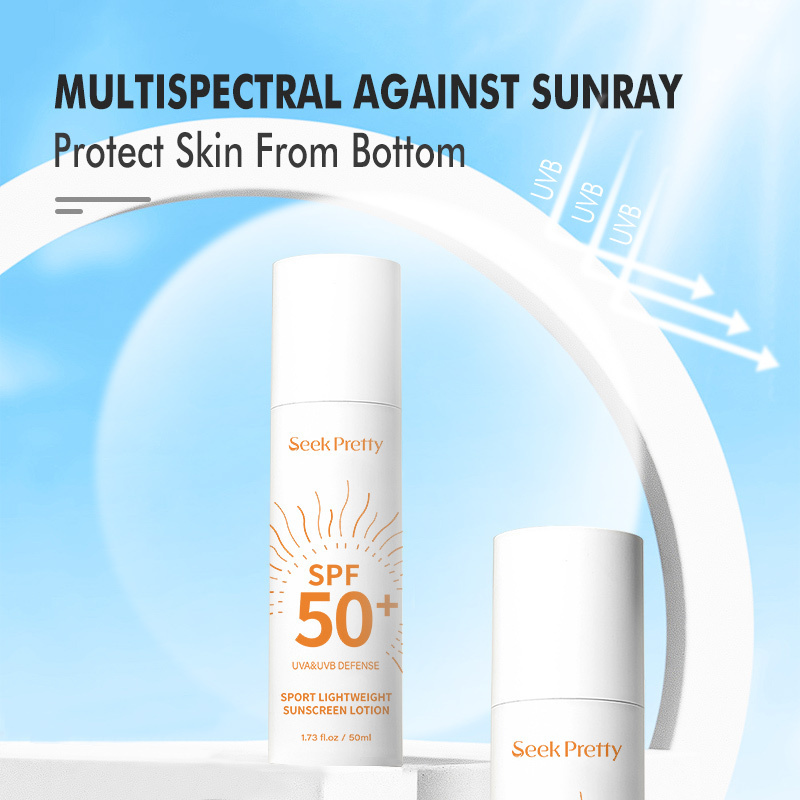 Natural Milk SPF 50 Sunscreen Lotion Skin Care Whitening Cream Oil-control Moisturizing Body Sunblock For Sport Sun Protection