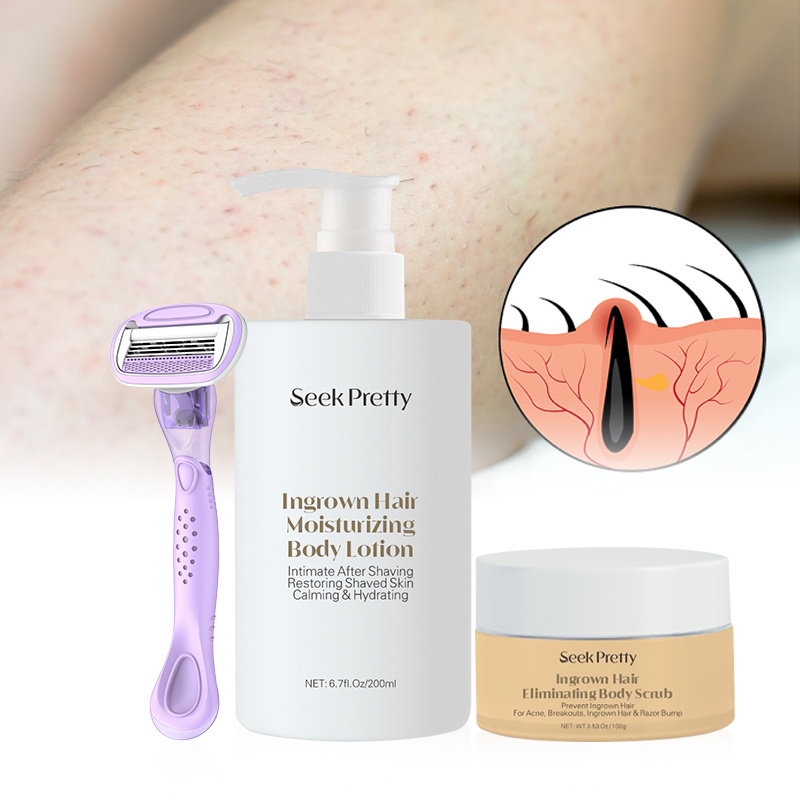 Korean Lightening ingrown Hair White Serum Razor Nicotinamide Organic Milk Skin Whitening Set Moisturizing Body Lotion Cream